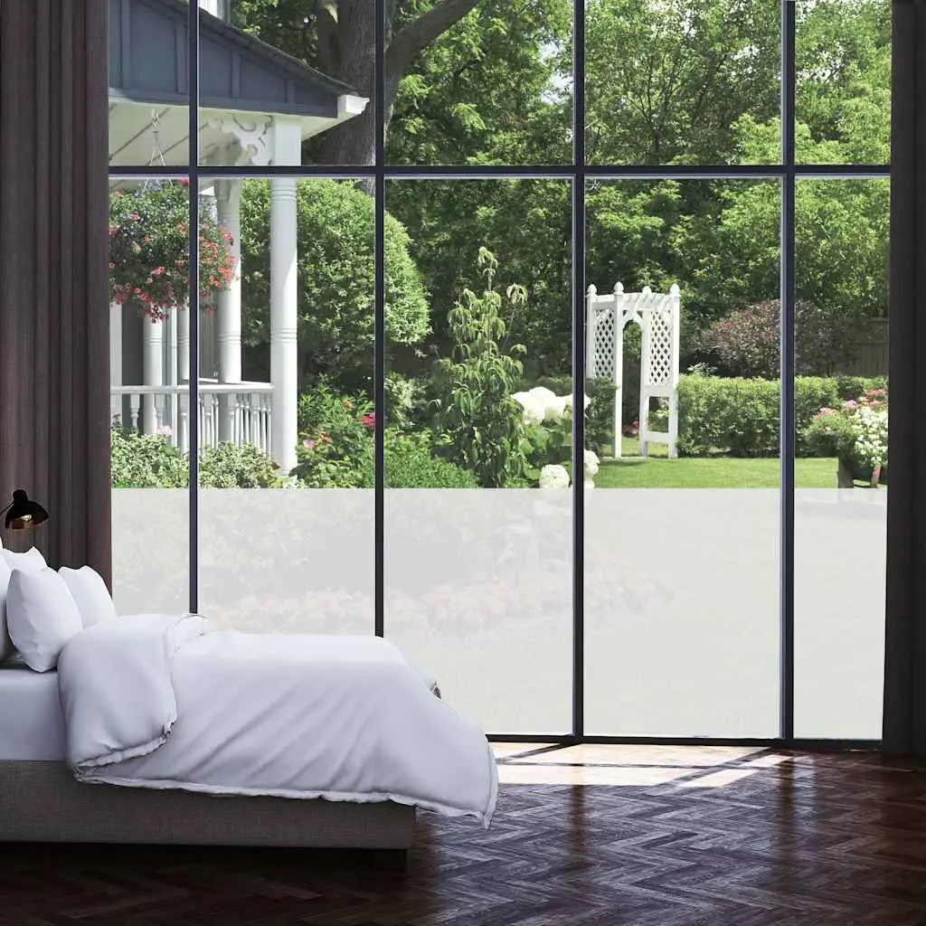 Frosted Window Film Privacy Protector PVC 0.9m x 5m White for Bathroom Bedroom Office