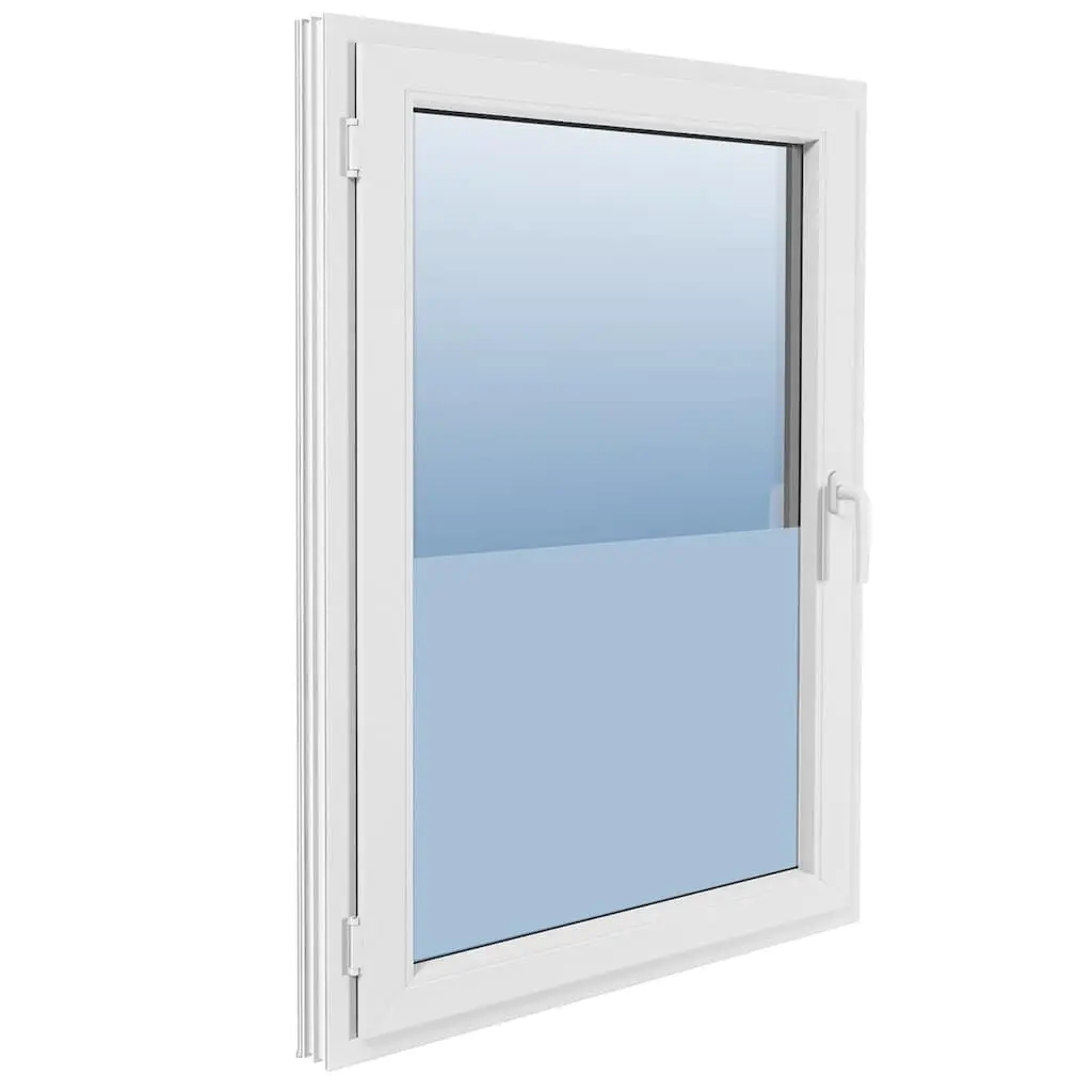 Frosted Window Film Privacy Protector PVC 0.9m x 5m White for Bathroom Bedroom Office