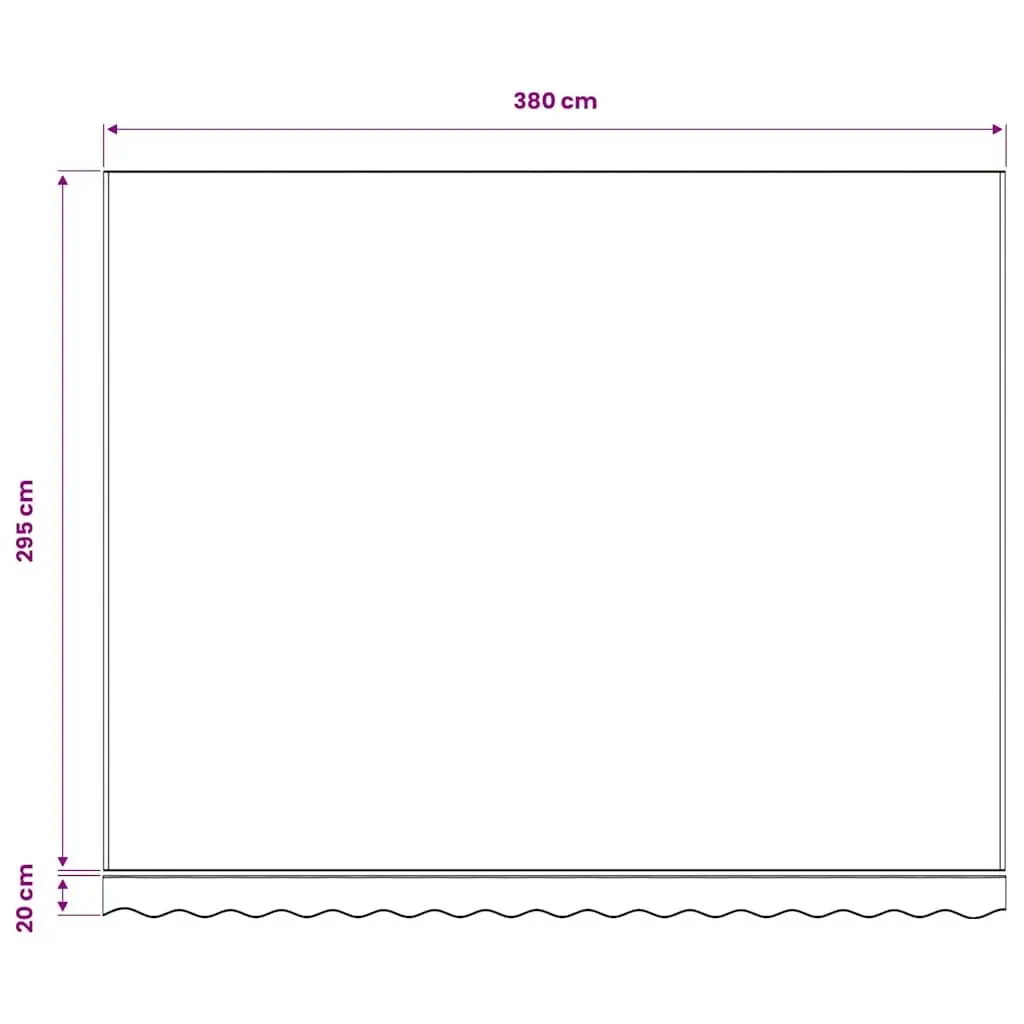 Replacement Fabric for Awning Polyester UV Resistant 4x3m Blue and White Canvas