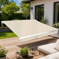 3 x 2.5 m Cream Awning Replacement Fabric for Outdoor Use