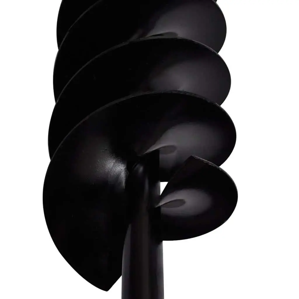 100mm Steel Ground Drill Auger Bit Double Spiral Handle for Soil Digging and Planting Black