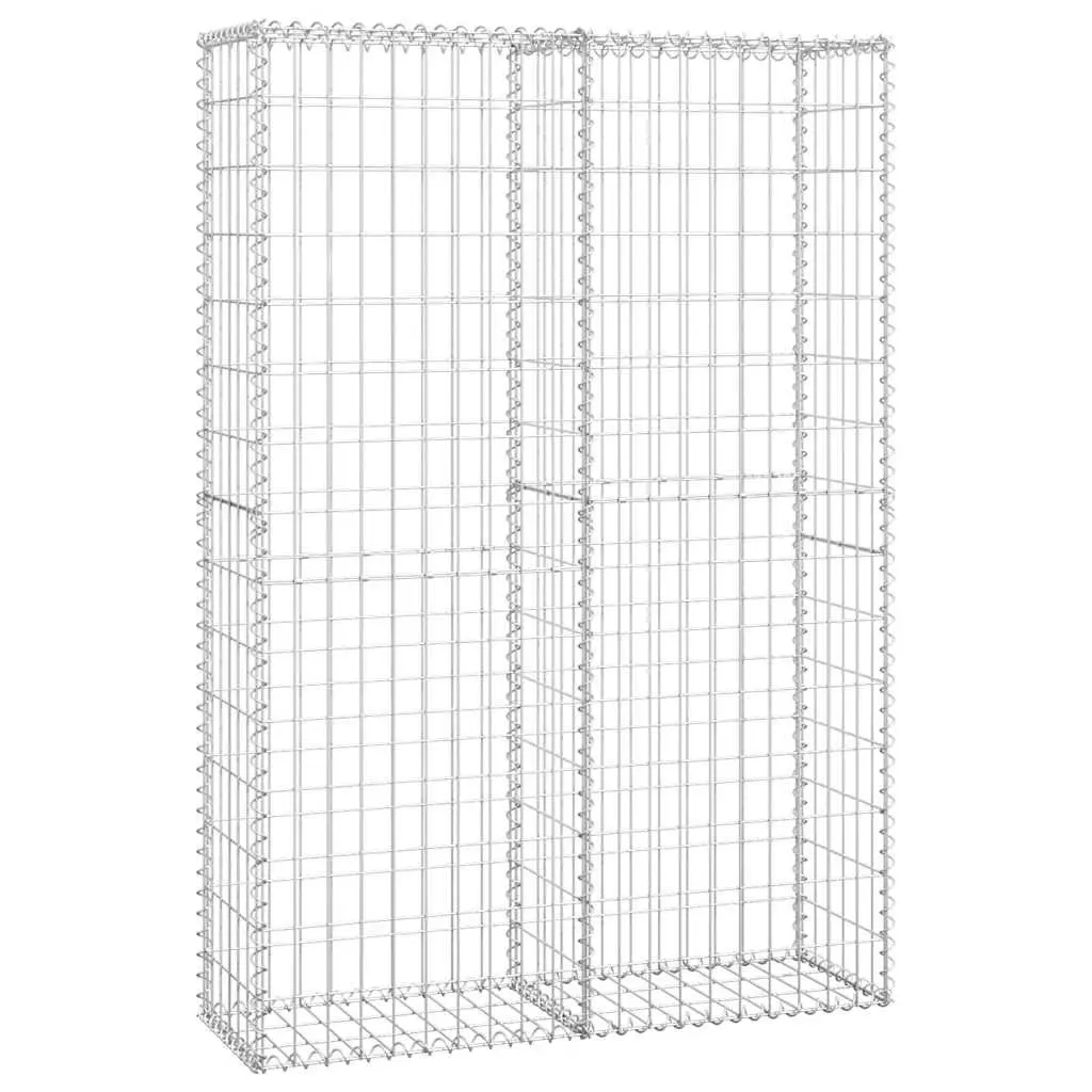 Gabion Basket Galvanised Steel Mesh 150x100x30cm with Lids for Garden Retaining Wall Projects