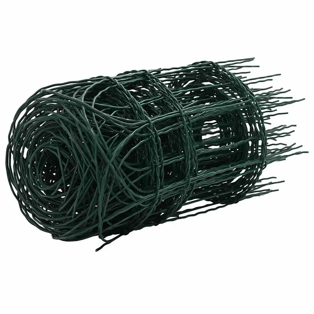 Garden Border Fence Powder Coated Iron Green Outdoor Lawn Edging 25m Wire Barrier