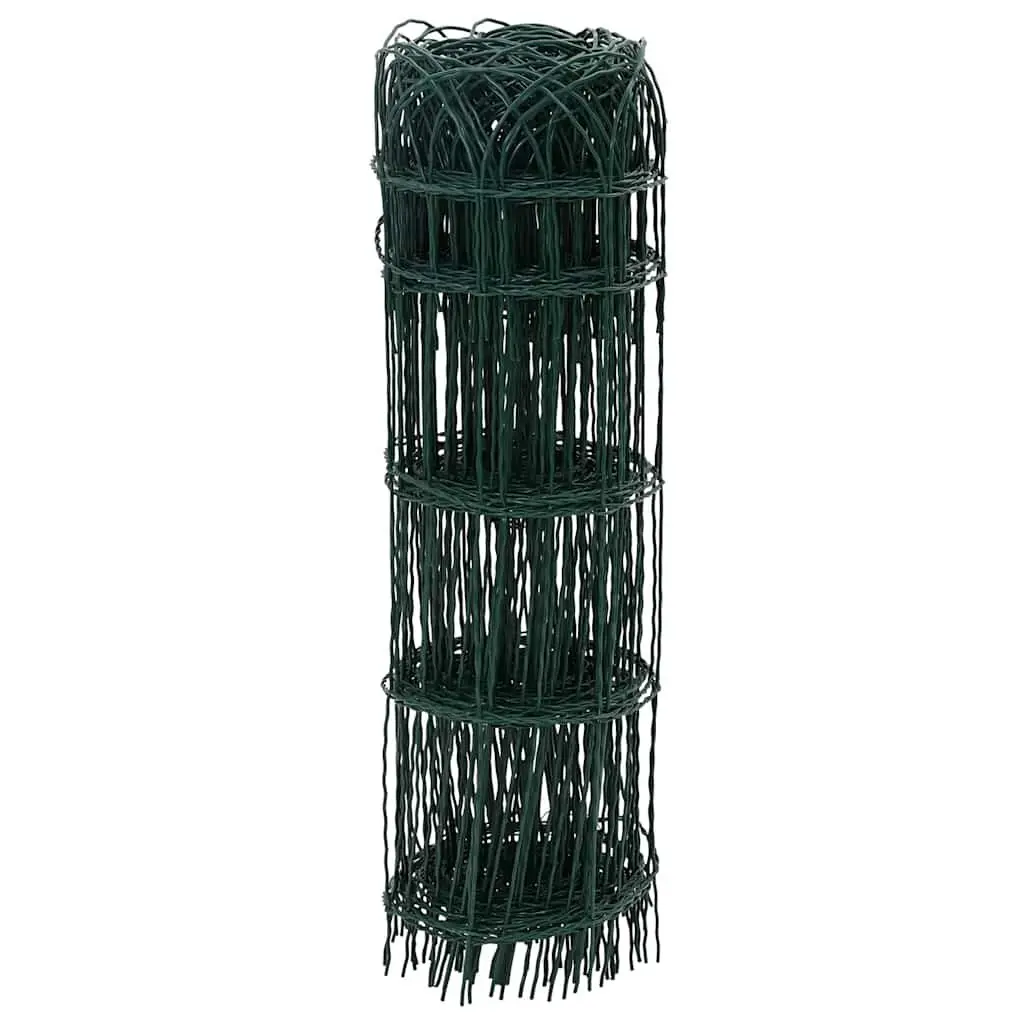 Garden Border Fence Iron Wire Edging 25m Green Powder-coated Iron Outdoor Yard Lawn Protection Barrier