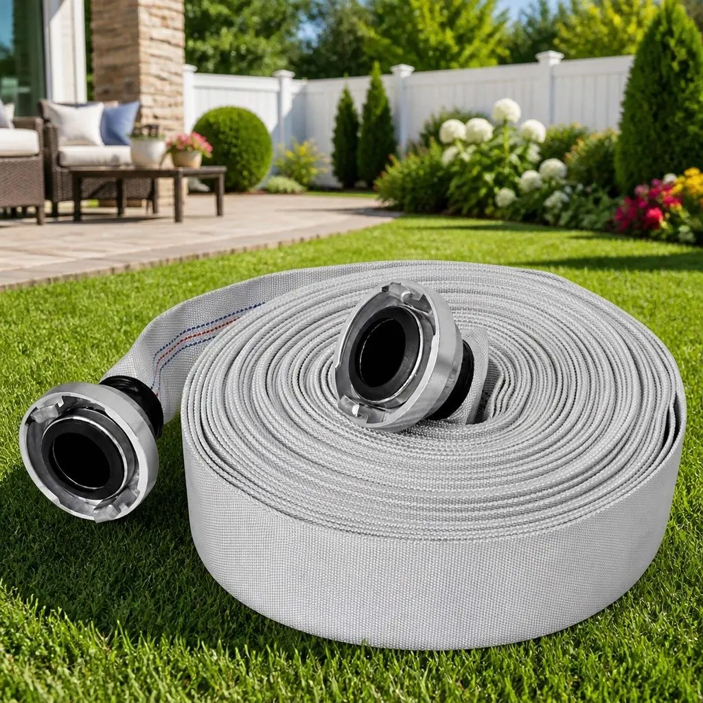 Fire Flat Hose 20m PVC 2 Inch Weather Resistant with C-Storz Couplings