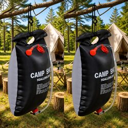 Portable Camp Shower 20L Black Solar Heating Outdoor Camping Hiking Water Bag