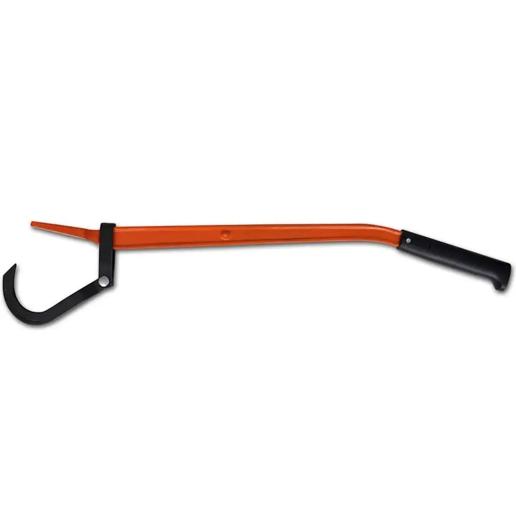 Red Ergonomic Tree Lifter Wedge Tool for Wood Stacking and Cutting