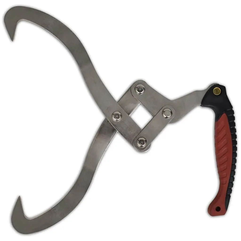 Ergonomic Log Lifting Tool Black 2 Piece Set Firewood Stacking Tongs