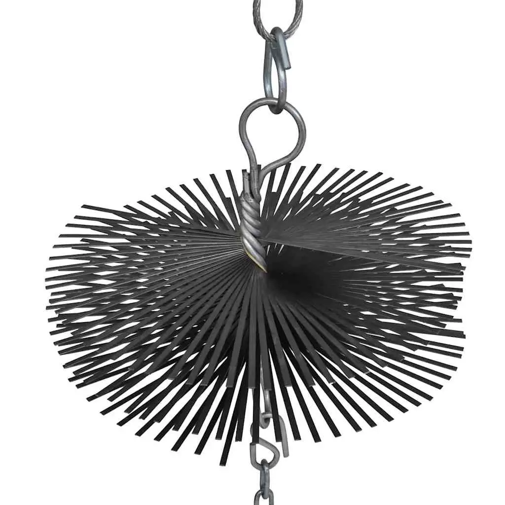 20cm Diameter Durable Round Cleaning Brush for Chimney with Secure Thread Attachment