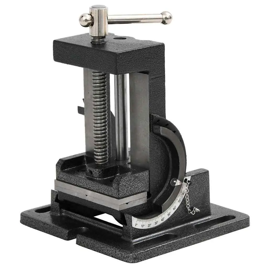 Tilting Drill Press Vice Cast Iron 110mm Adjustable Angle