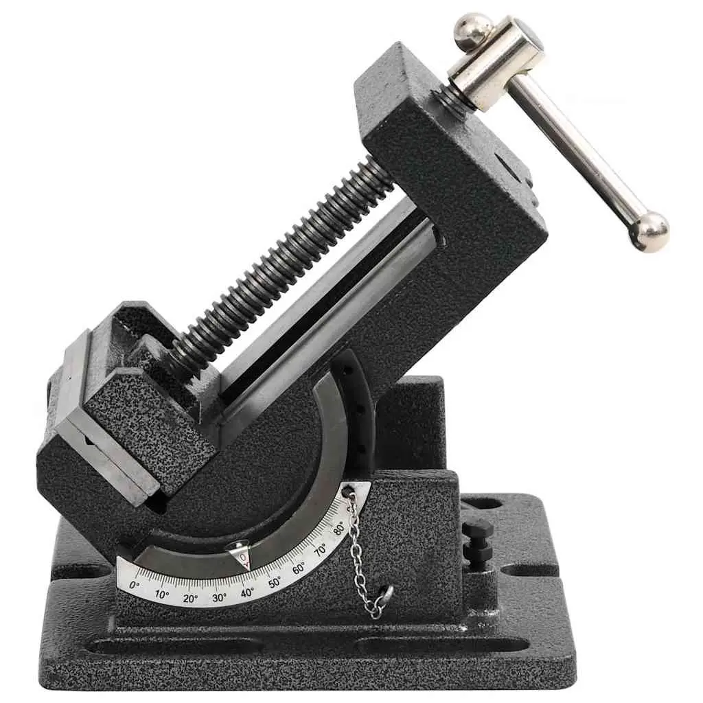 Tilting Drill Press Vice Cast Iron 110mm Adjustable Angle