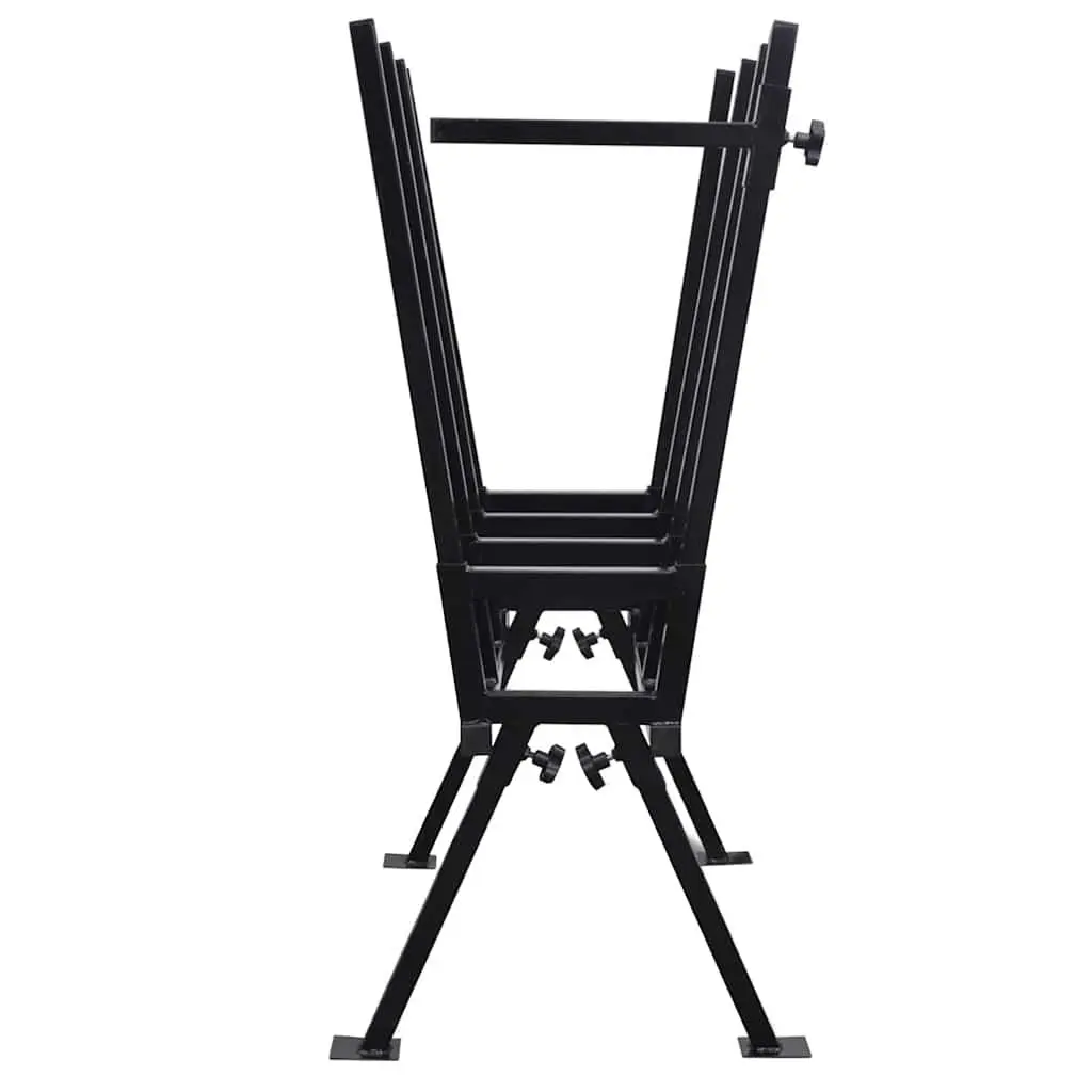 Steel Saw Horse Woodworking Sawhorse Adjustable Feet Quick Assembly Storage