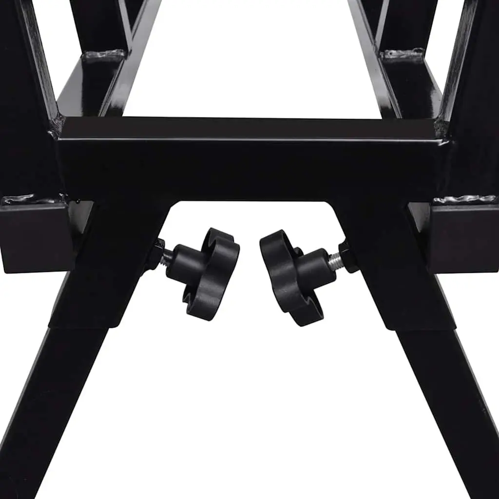 Steel Saw Horse Woodworking Sawhorse Adjustable Feet Quick Assembly Storage