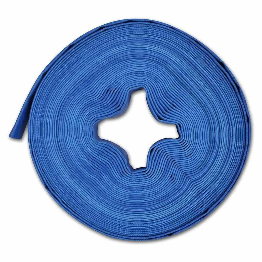 Flat Hose PVC 25 m 1 Inch Weather Resistant for Water Pump Installation Garden Plumbing