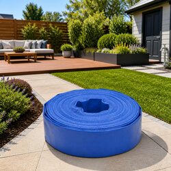 Flat Hose 25m 2" PVC Water Fire Hose Pump Installation Reinforced