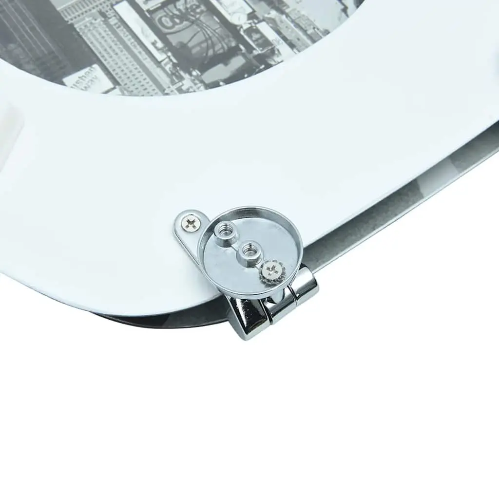 Toilet Seat MDF Multicolour Hard Close Lid Adjustable Hinge