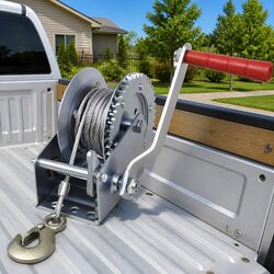 Hand Winch 540kg Heavy Duty Pulling Cable Trailer Truck Hoist Lifter Tool
