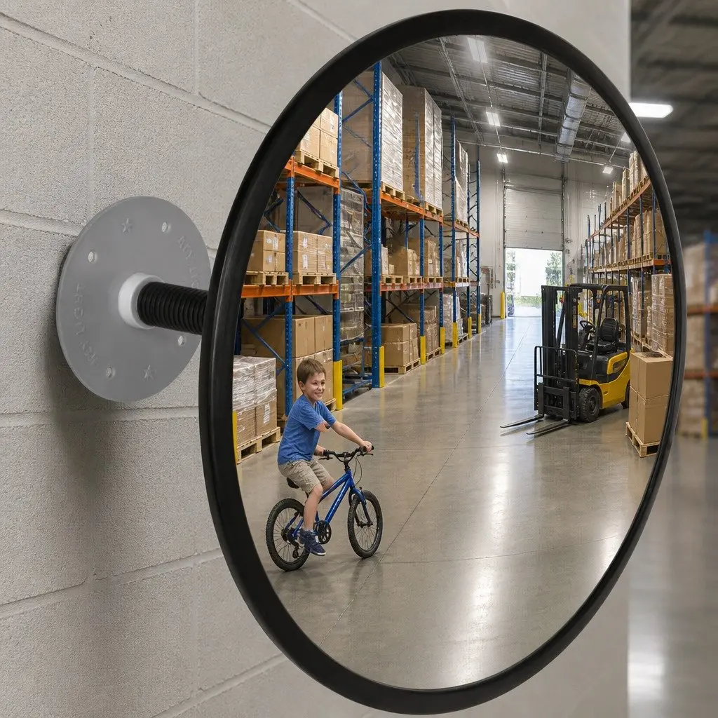 30cm Convex Traffic Mirror Acrylic Indoor Safety