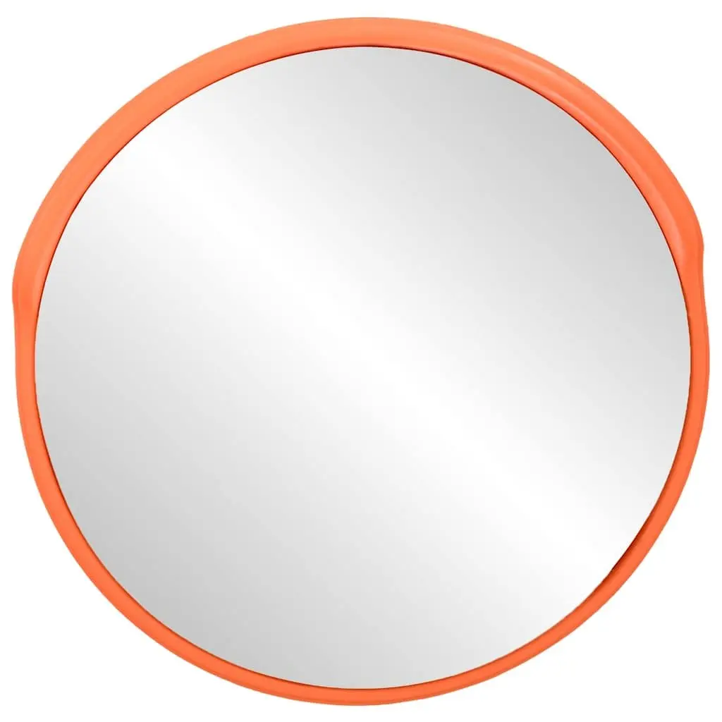 Convex Traffic Mirror PC Plastic 60cm Orange Outdoor Safety Road Security