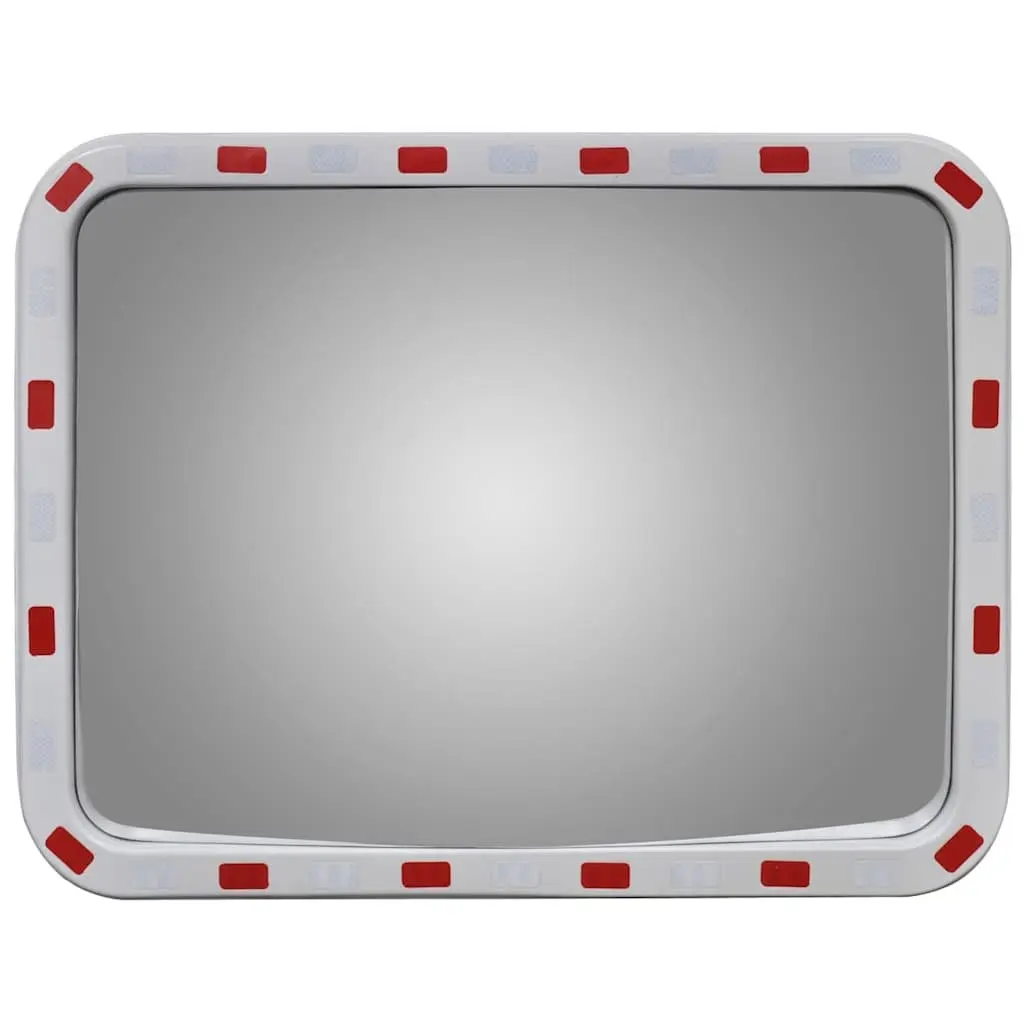 Convex Traffic Mirror PC Plastic Rectangle 60 x 80 cm Reflective Outdoor Safety
