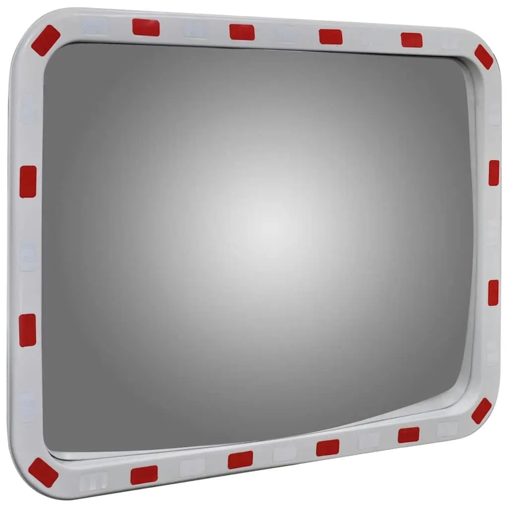 Convex Traffic Mirror PC Plastic Rectangle 60 x 80 cm Reflective Outdoor Safety