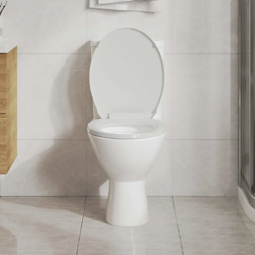 Soft-Close Oval Toilet Seat for Home Use
