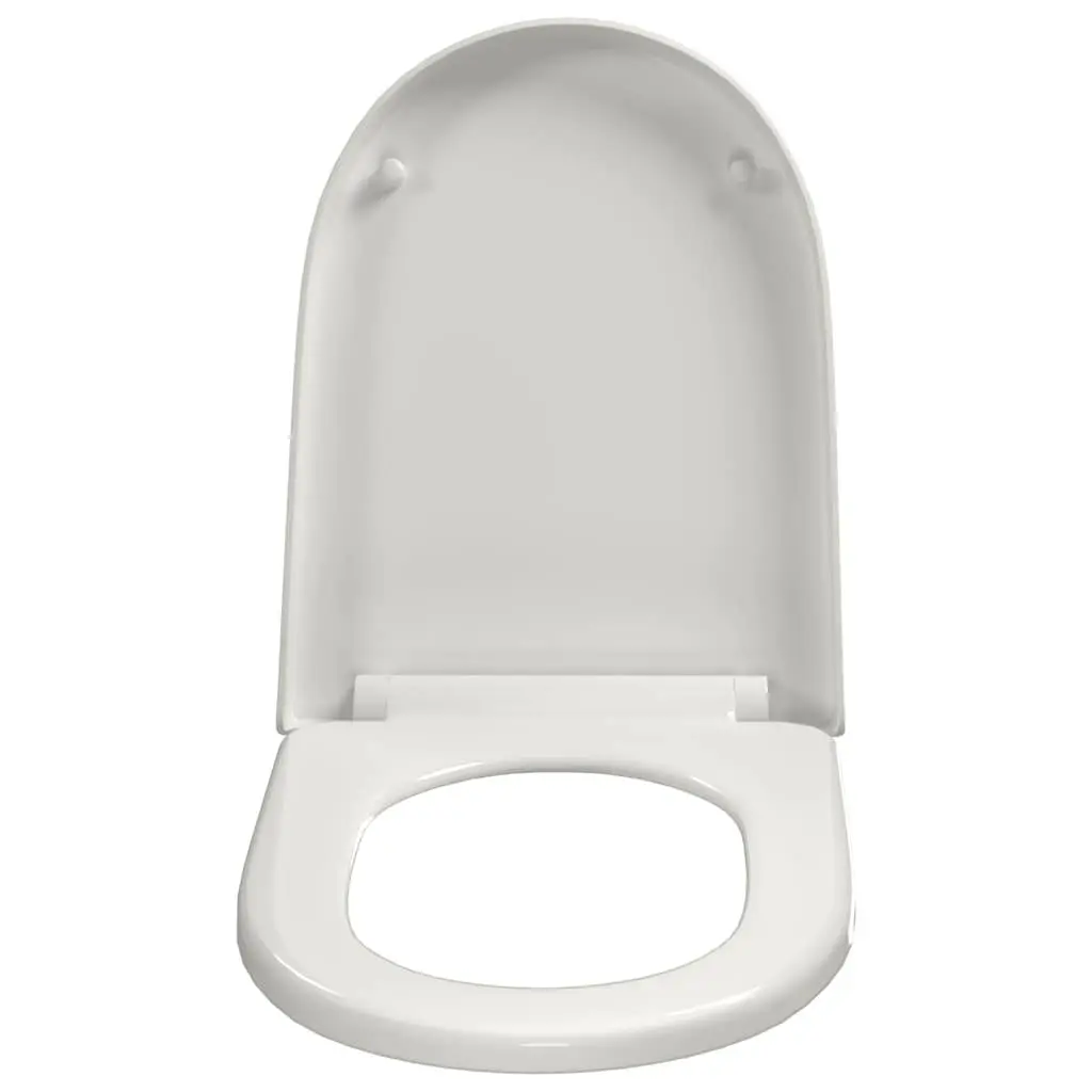 Toilet Seat Soft-close Quick-release Square Standard White Polypropylene