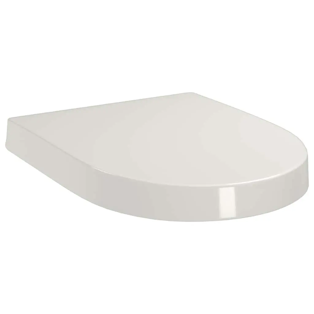 Toilet Seat Soft-close Quick-release Square Standard White Polypropylene