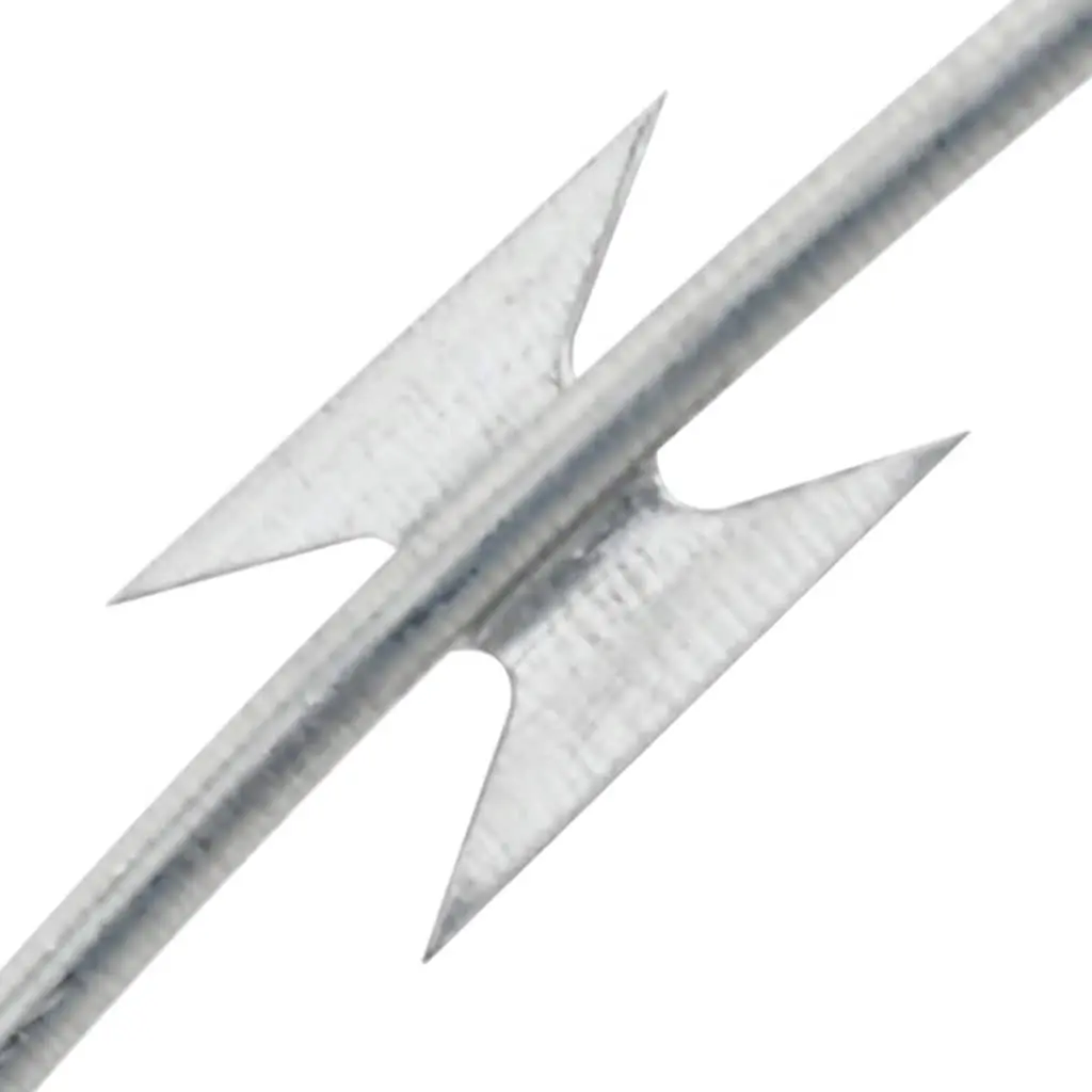 Razor Wire Clipped Concertina Coil Galvanised Steel 100m Silver Garden Fence Security Barbed Protection