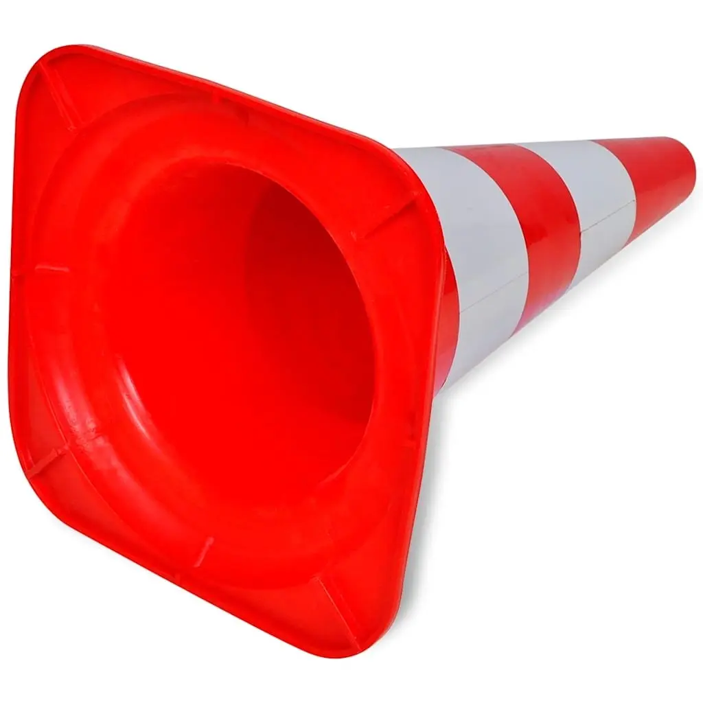 Traffic Cones Reflective 50cm Red White Stackable Weather-resistant