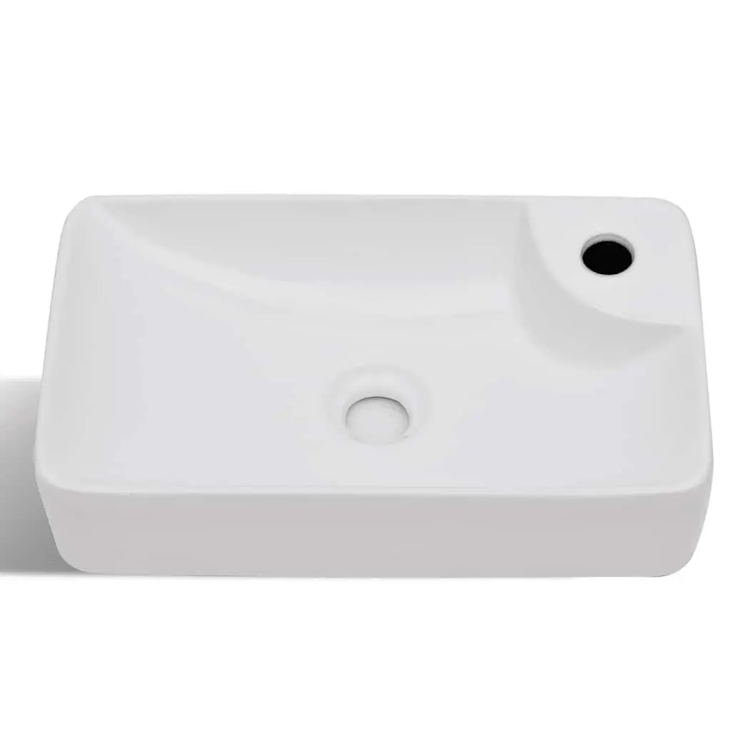 Ceramic Bathroom Sink Wash Basin Bowl Modern High Gloss White