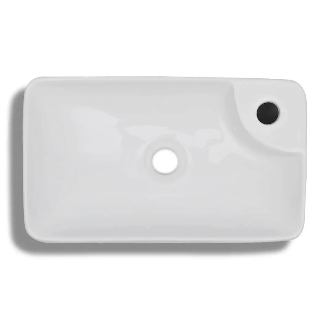 Ceramic Bathroom Sink Wash Basin Bowl Modern High Gloss White