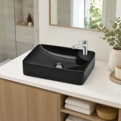 Functional Black Ceramic Sink for Everyday Use