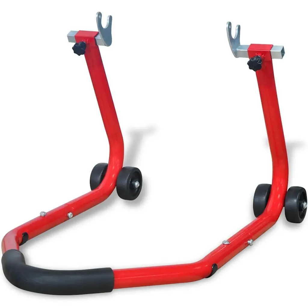 Motorcycle Rear Stand Adjustable Steel Tubing Red