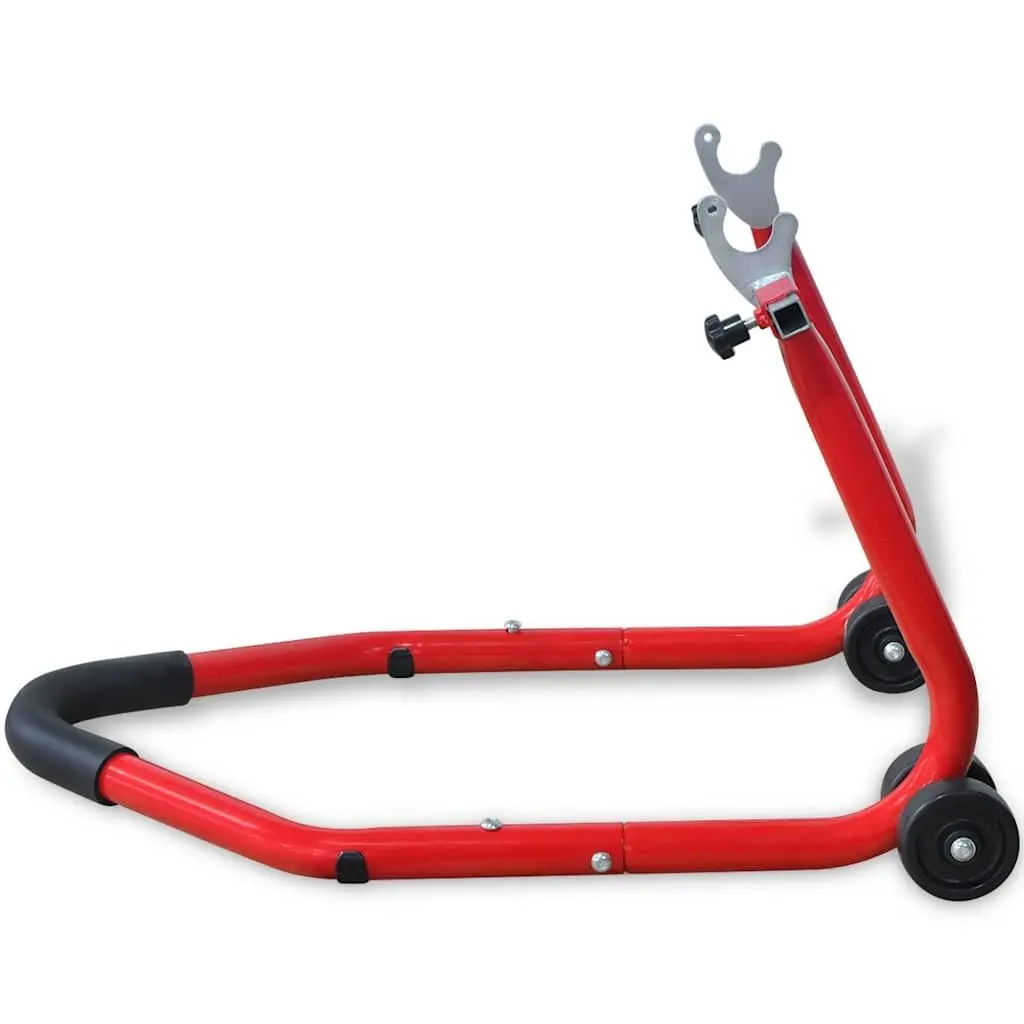 Motorcycle Rear Stand Adjustable Steel Tubing Red