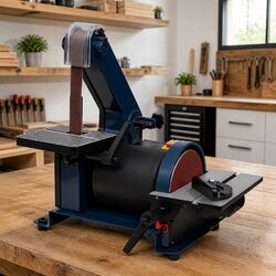 Belt Disc Sander 300W Grinding Machine Tilting Table Dust Extraction