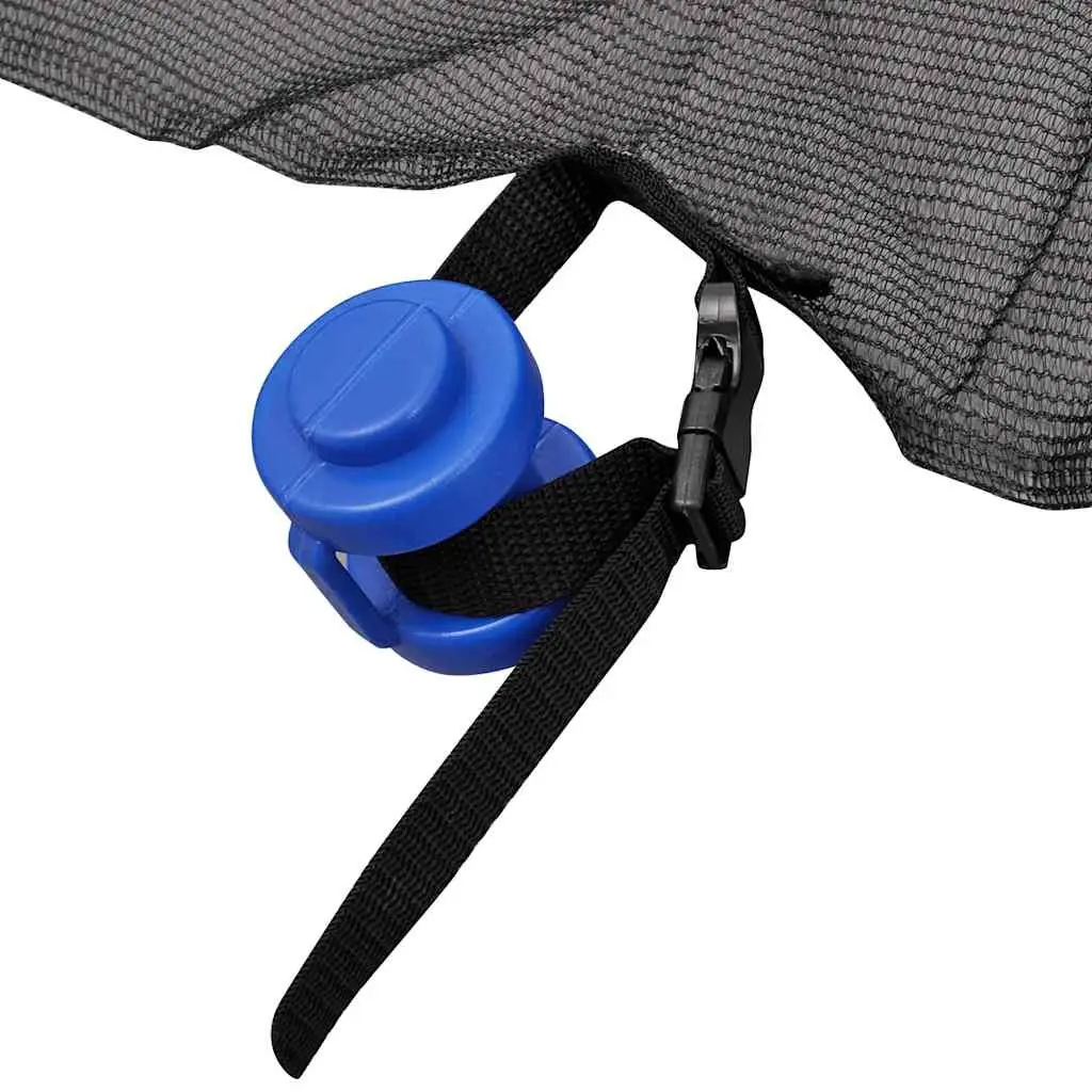 Replacement Safety Net for Round Trampoline Black Weatherproof 4.57m Reinforced Enclosure