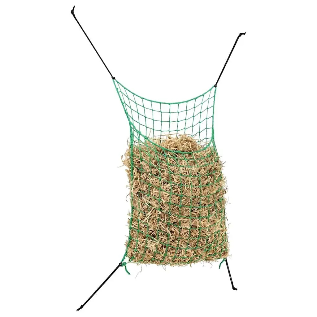 Hay Nets Rectangular 0.9x1 m Green PP Mesh 2 Piece Feeding Horse Pony Livestock