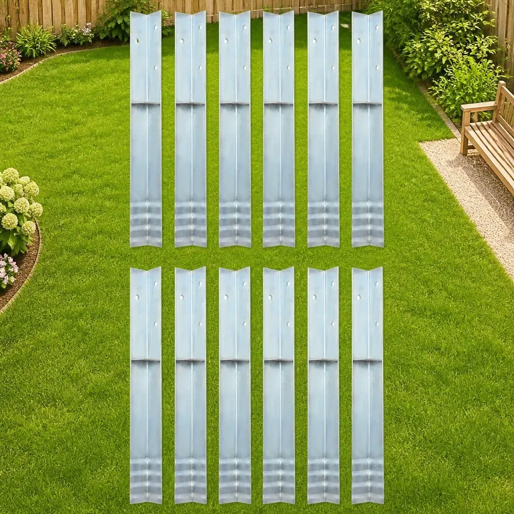 Ground Anchors L-Shaped Silver Galvanised Steel 50 cm