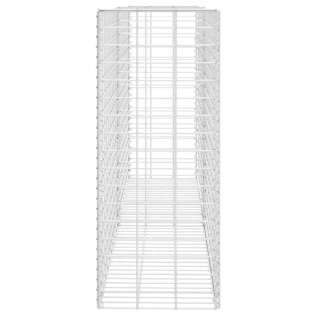 Galvanised Steel Gabion Basket 85x30x200cm Silver Garden Barrier Fence Panel Retaining Wall
