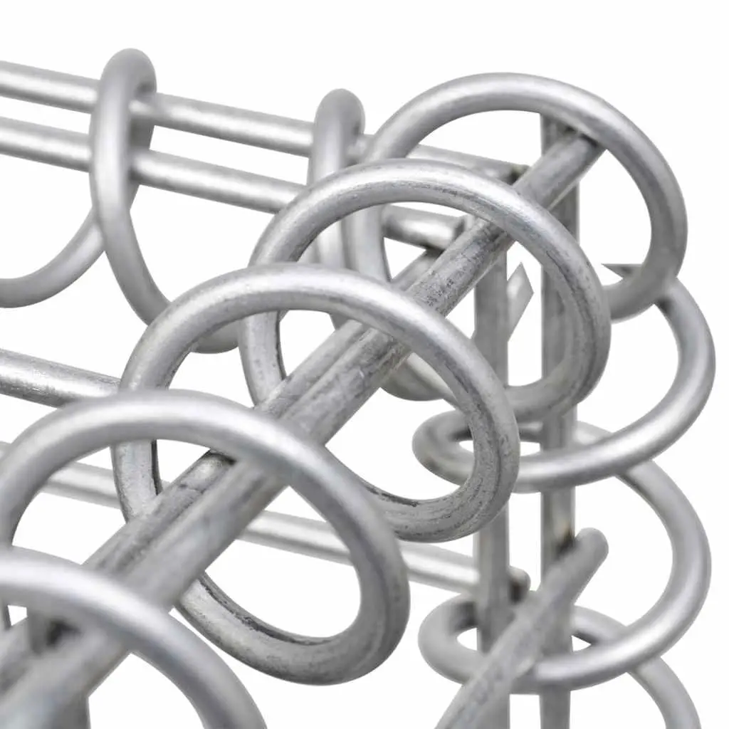 Galvanised Steel Gabion Basket 85x30x200cm Silver Garden Barrier Fence Panel Retaining Wall
