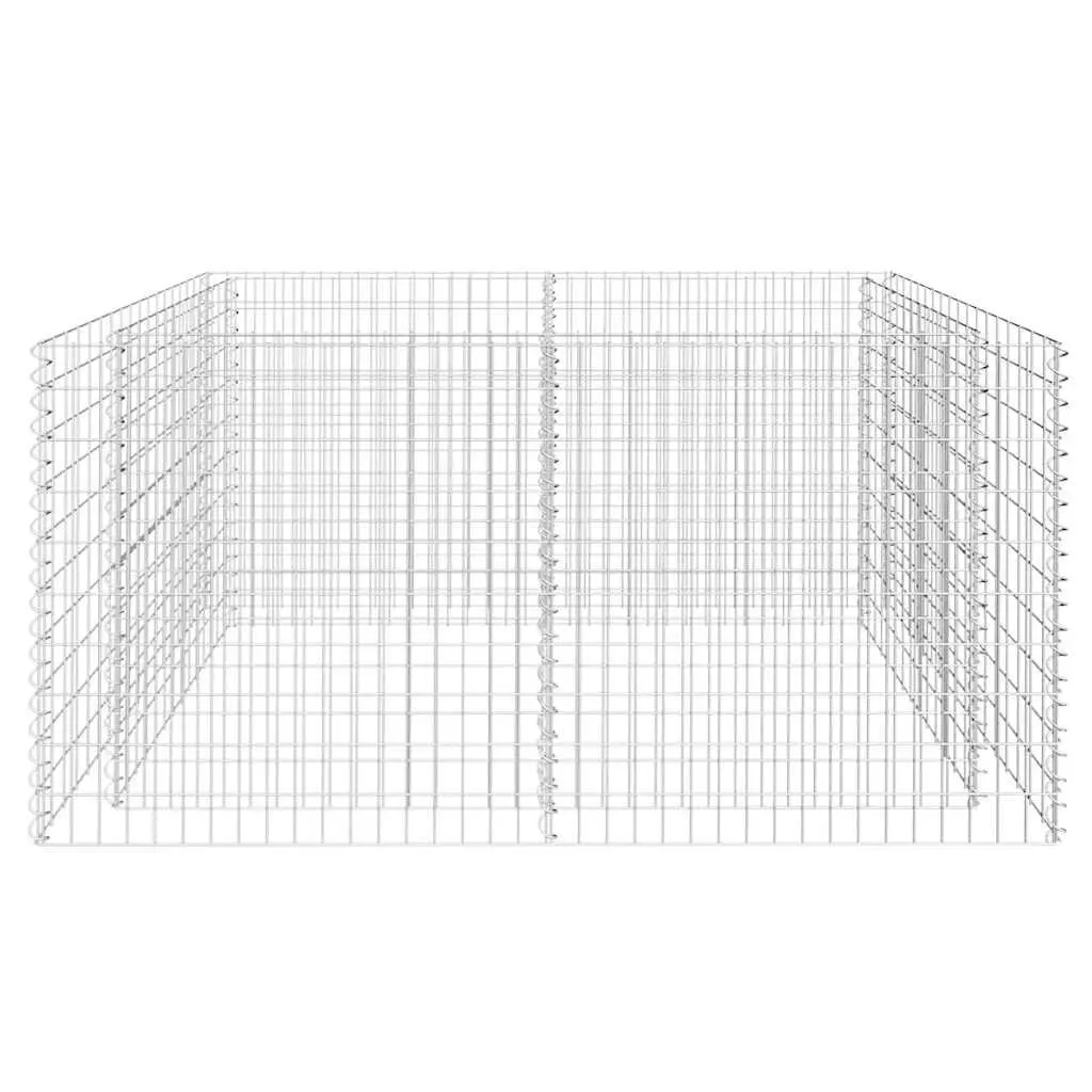 Raised Bed Garden Planter Silver Steel Mesh 180cm x 90cm x 100cm Welded Construction