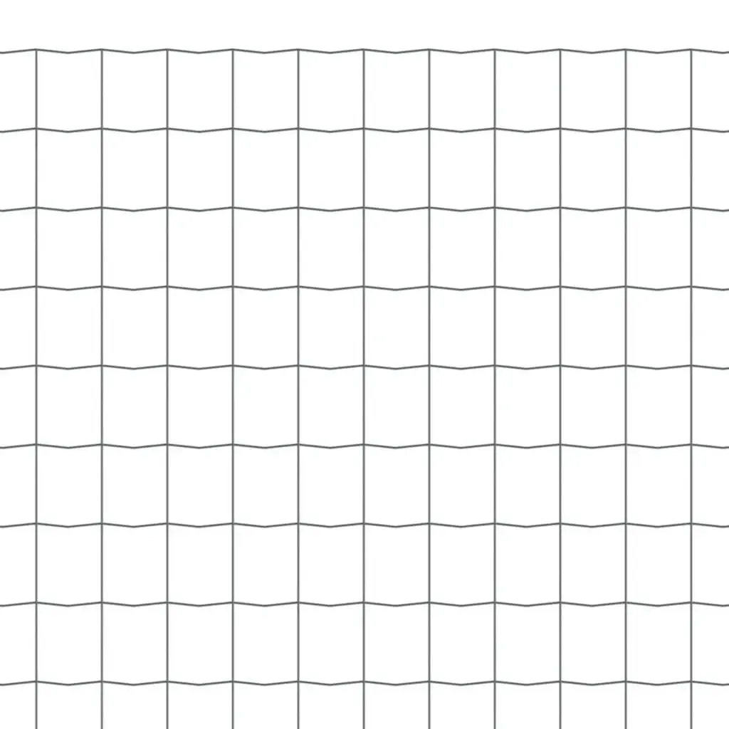 Steel Wire Garden Fence Panel 25x1m Grey PVC Coated