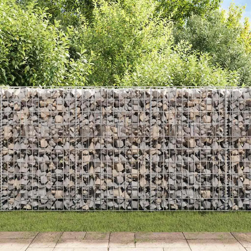 Gabion Basket Galvanised Steel 120x30x100cm Silver Weather Resistant Durable Garden Fence Panel