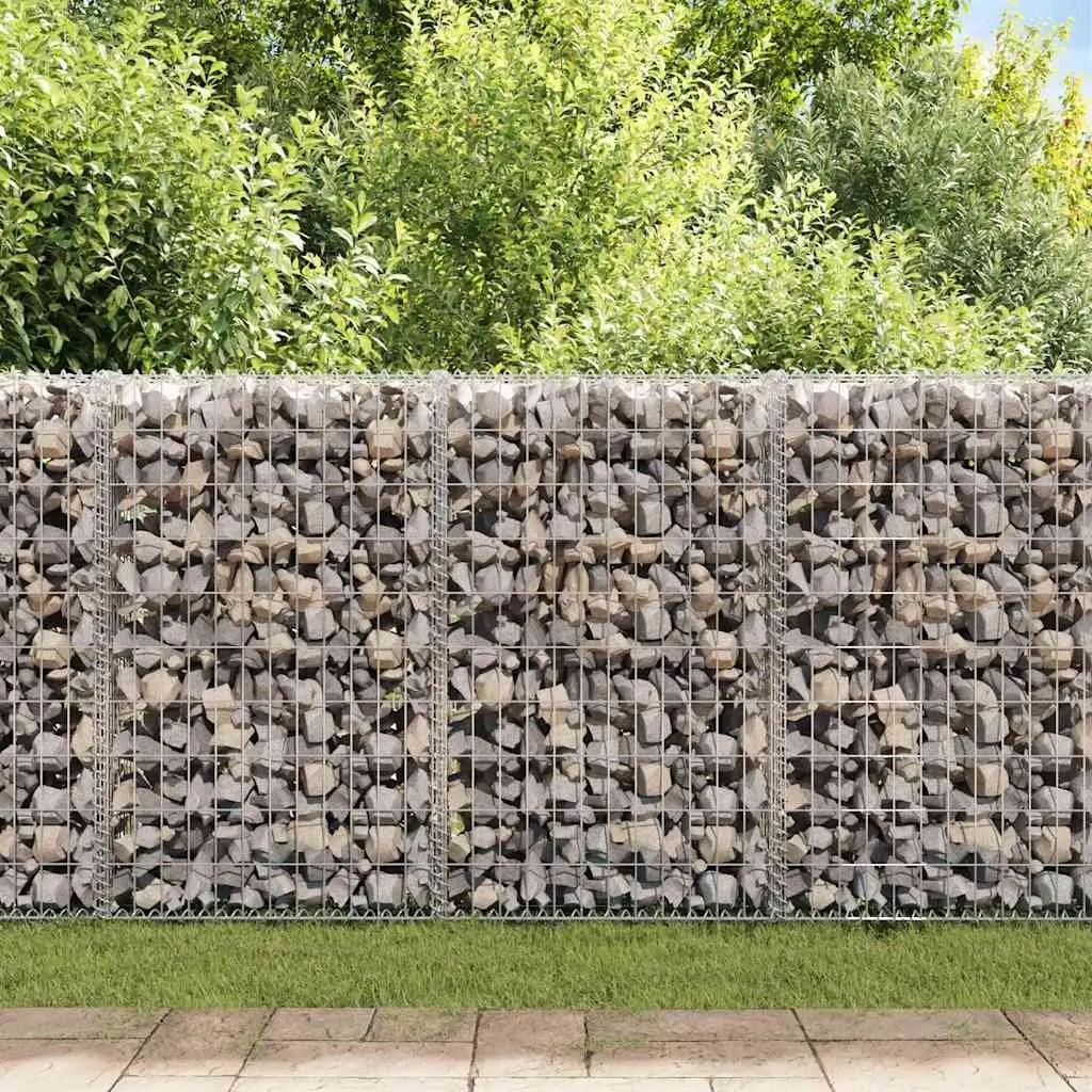 Gabion Basket Galvanised Steel Fence Panel Retaining Wall Garden Barrier