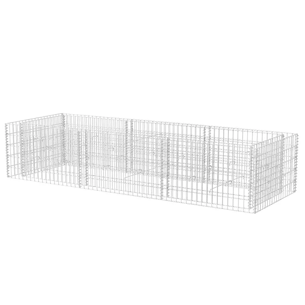 Gabion Raised Garden Bed Steel Planter Border Flower Plant Container 270x90x50cm
