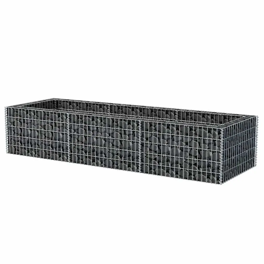 Gabion Raised Garden Bed Steel Planter Border Flower Plant Container 270x90x50cm