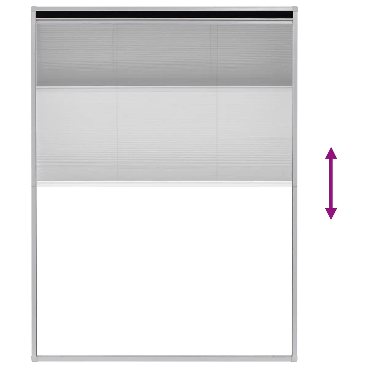 Insect Screen Window Fine Mesh 60x80 cm Black Aluminium Frame