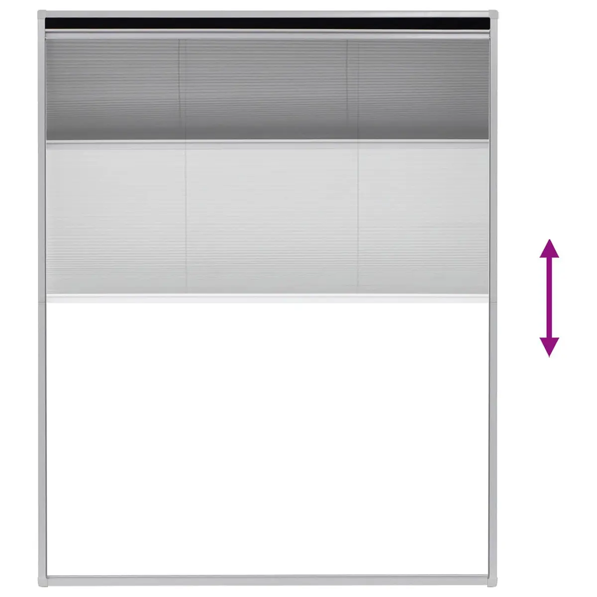 Plisse Insect Screen Aluminium Frame 80x100 cm Black Mesh