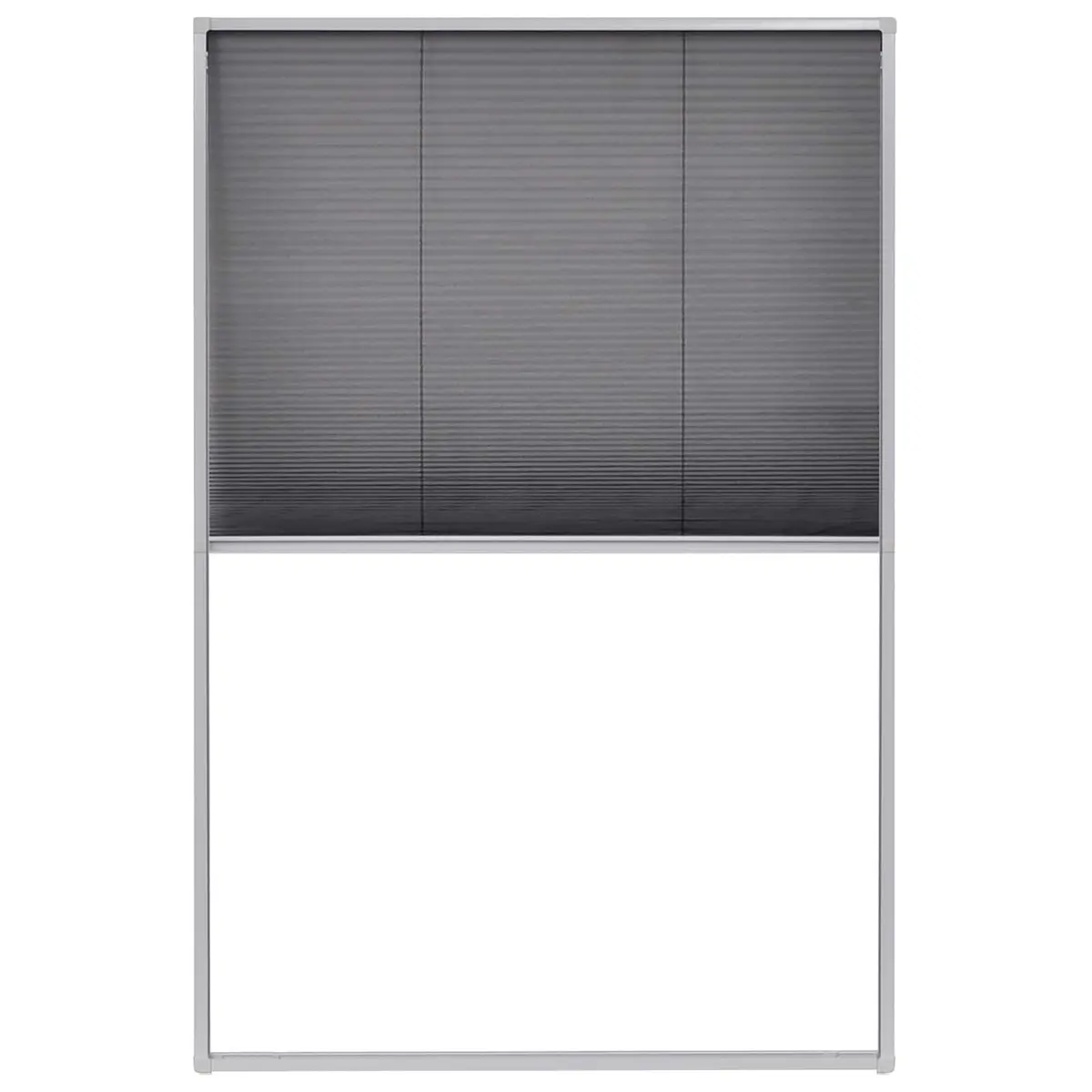 Insect Screen Plisse Mesh Aluminium Frame 80x120cm Black